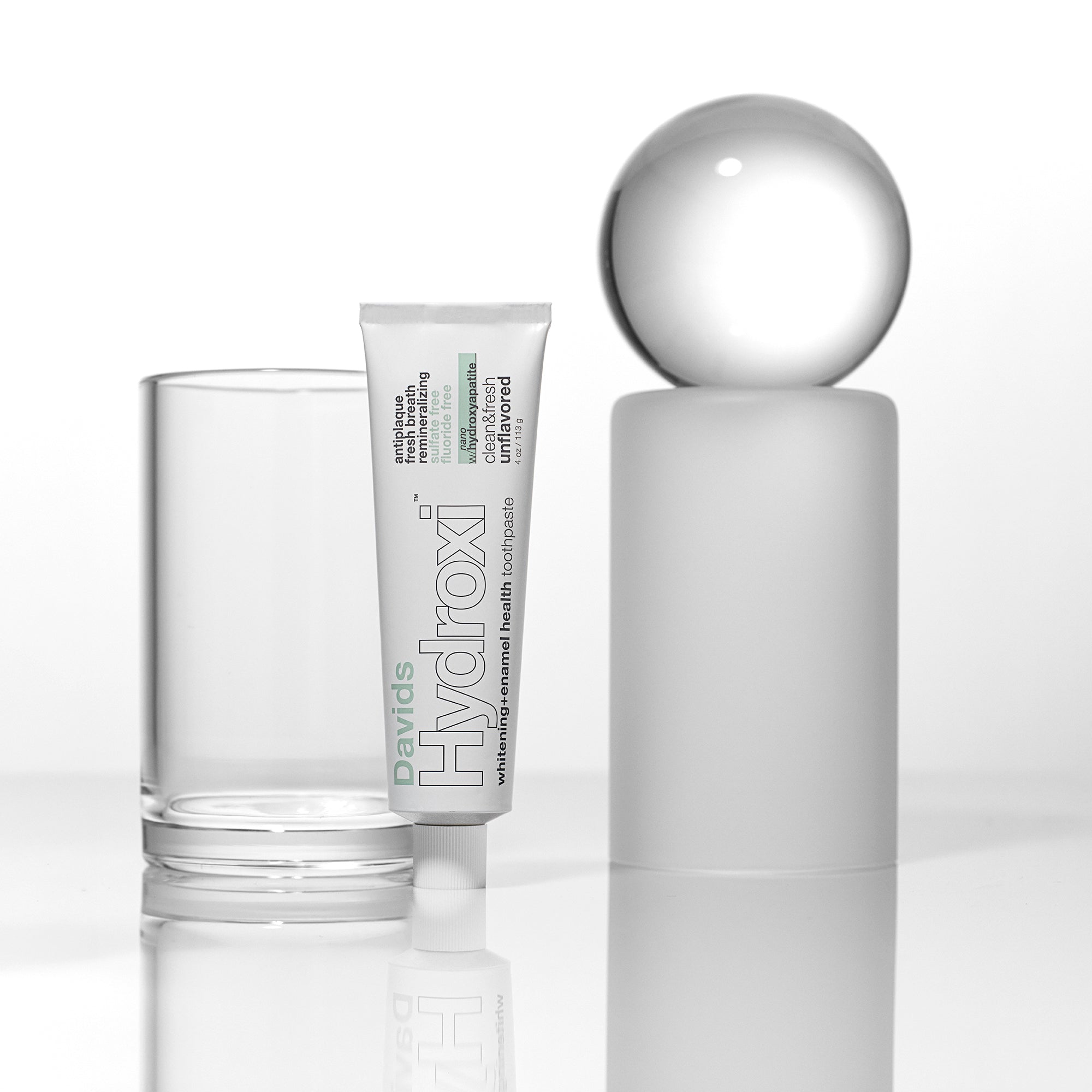 Davids Hydroxi™ whitening+enamel health nano hydroxyapatite premium toothpaste / unflavored