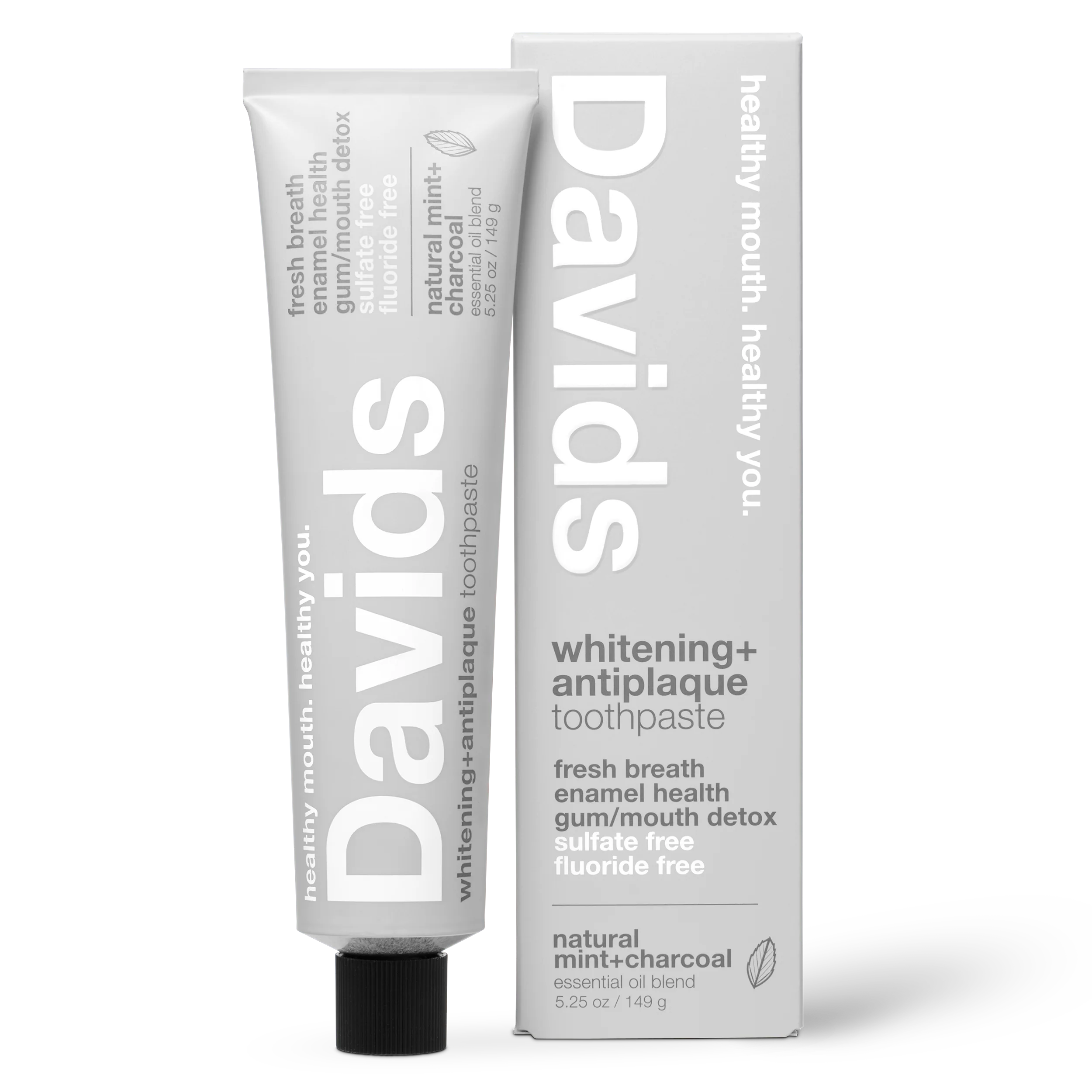 Davids premium toothpaste / charcoal+peppermint