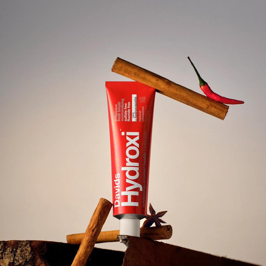 Davids Hydroxi™ whitening+enamel health nano hydroxyapatite premium toothpaste / cinnamon