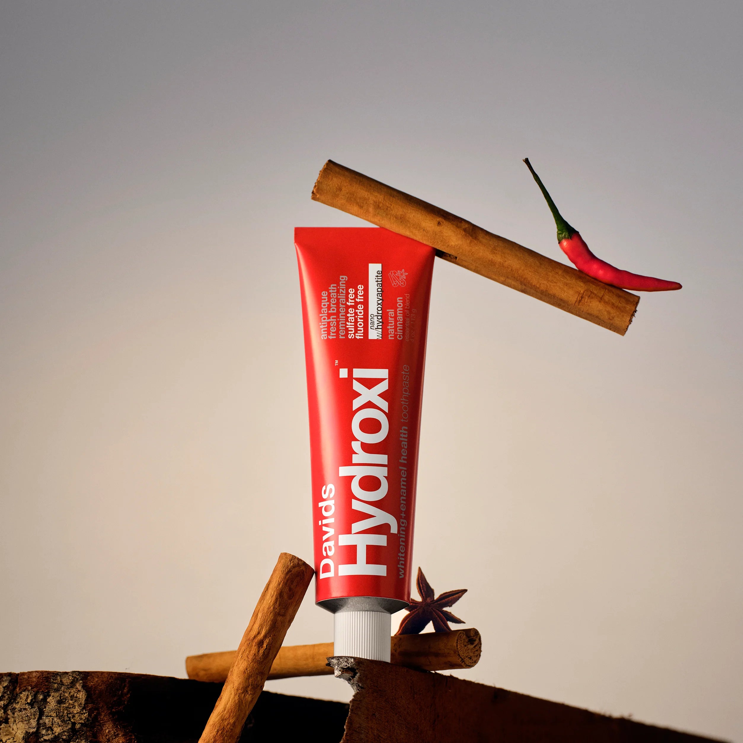 Davids Hydroxi™ whitening+enamel health nano hydroxyapatite premium toothpaste / cinnamon