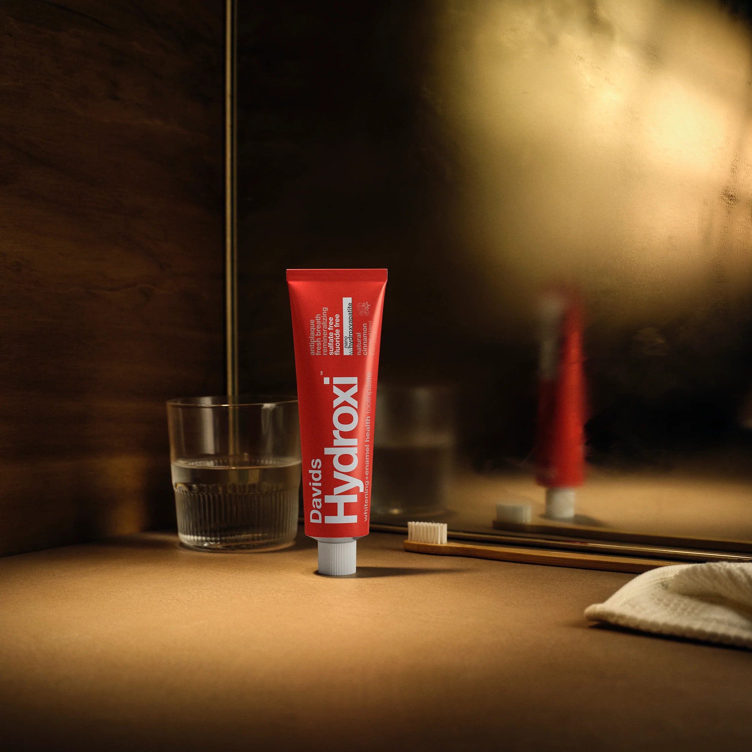Davids Hydroxi™ whitening+enamel health nano hydroxyapatite premium toothpaste / cinnamon