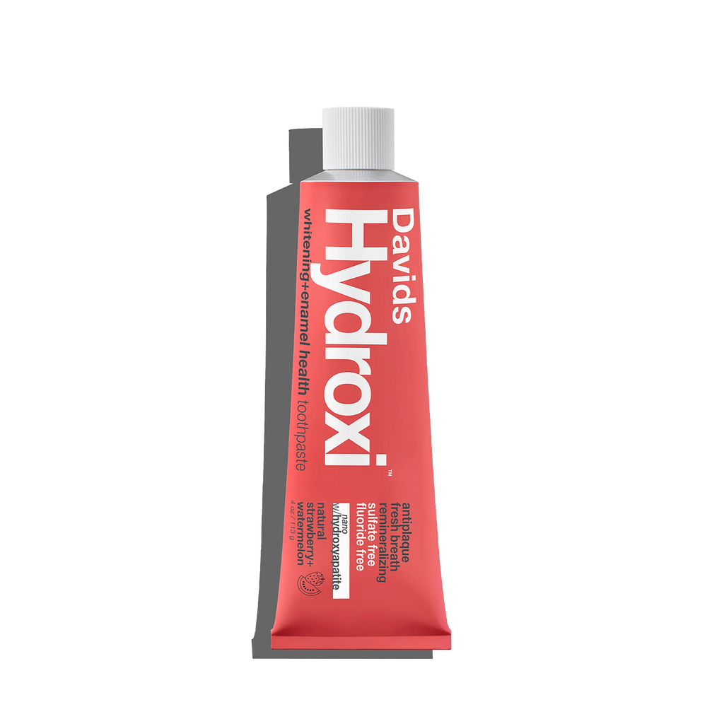 Davids Hydroxi™ whitening + enamel health. nano-hydroxyapatite toothpaste. kids + adults / strawberry watermelon