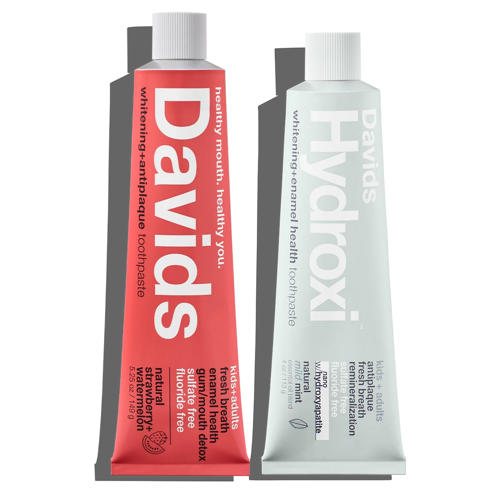 Davids kids + adults premium toothpaste / duo