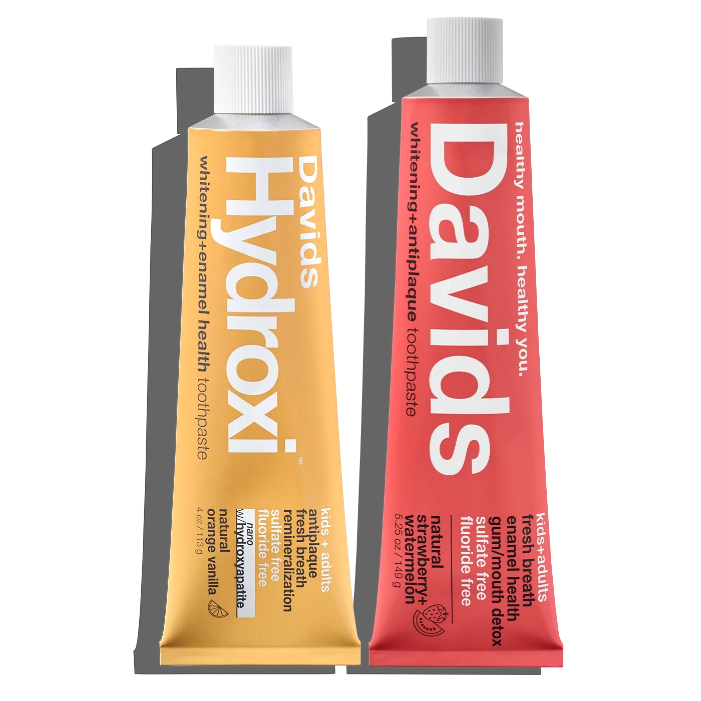 Davids kids + adults premium toothpaste / duo