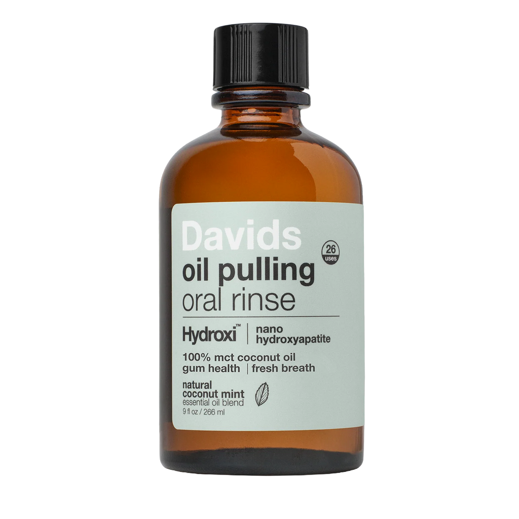 Davids Hydroxi™ oil pulling oral rinse w/ nano hydroxyapatite / 9oz