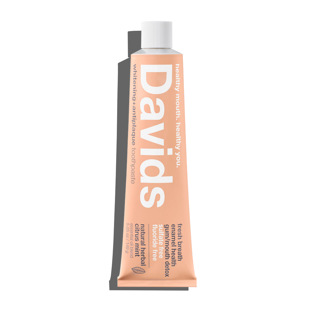Davids fluoride free herbal citrus peppermint toothpaste