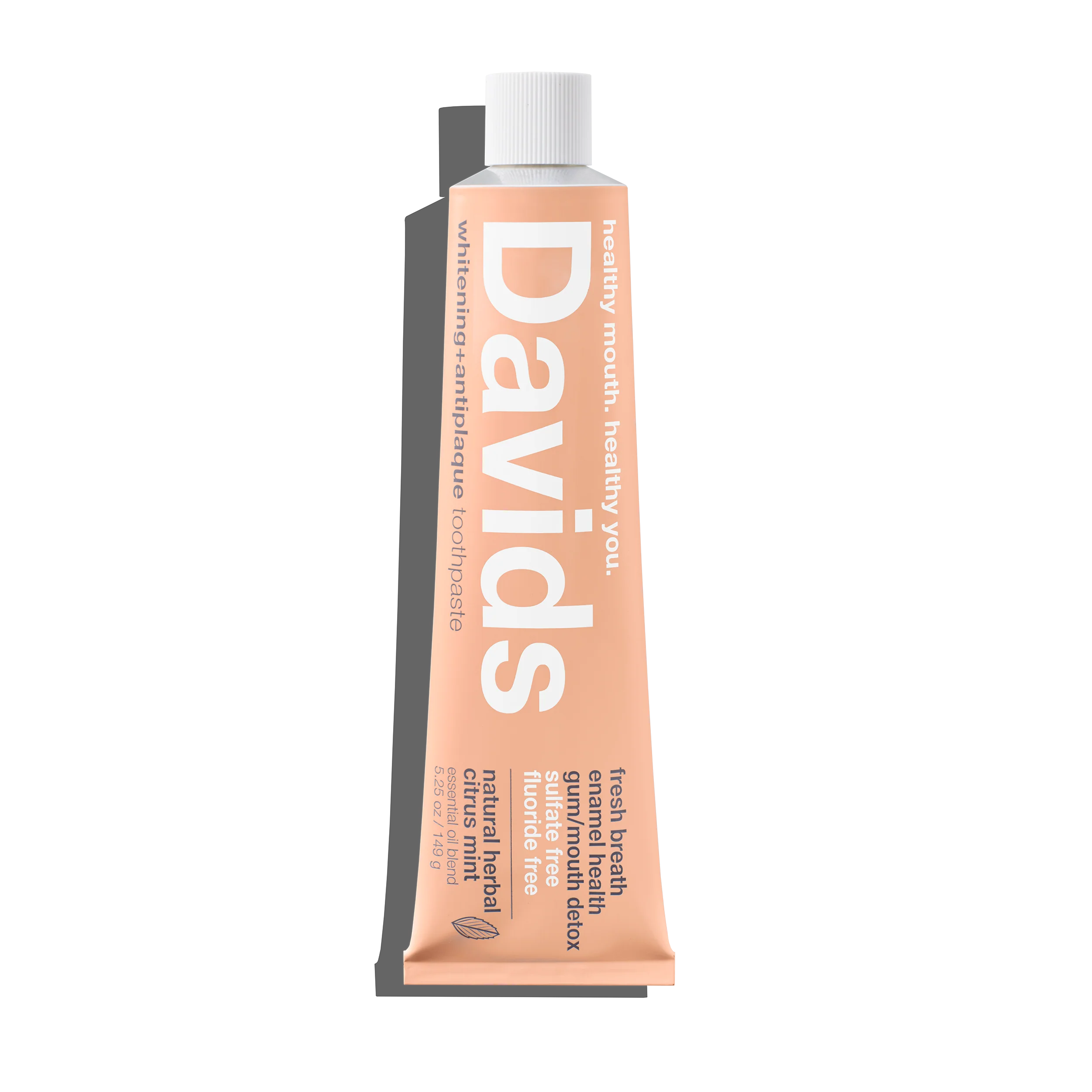 Davids fluoride free herbal citrus peppermint toothpaste