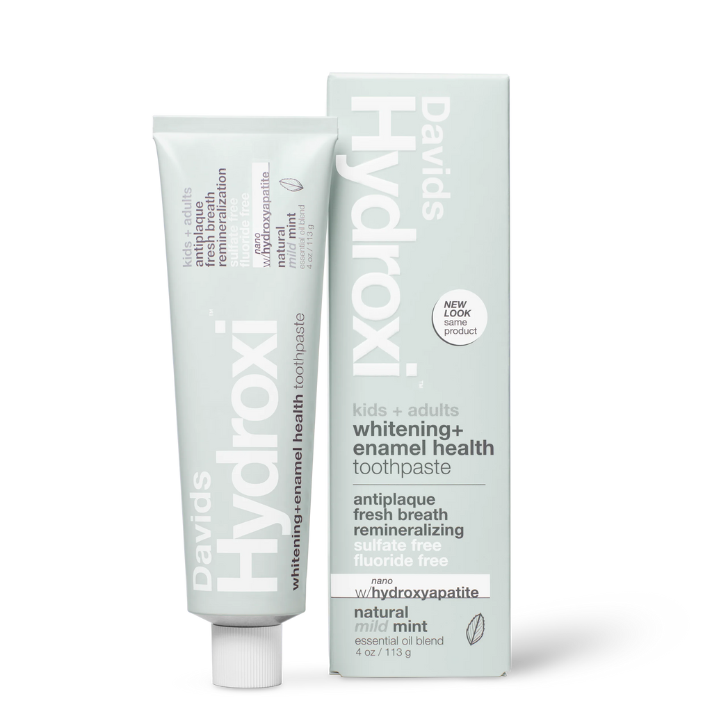 Davids Hydroxi™ whitening + enamel health. nano-hydroxyapatite toothpaste. kids+ adults / mild mint