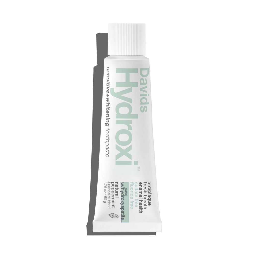 Davids Hydroxi™ travel size premium toothpaste / sensitive+whitening nano-hydroxyapatite / peppermint / 1.75 oz