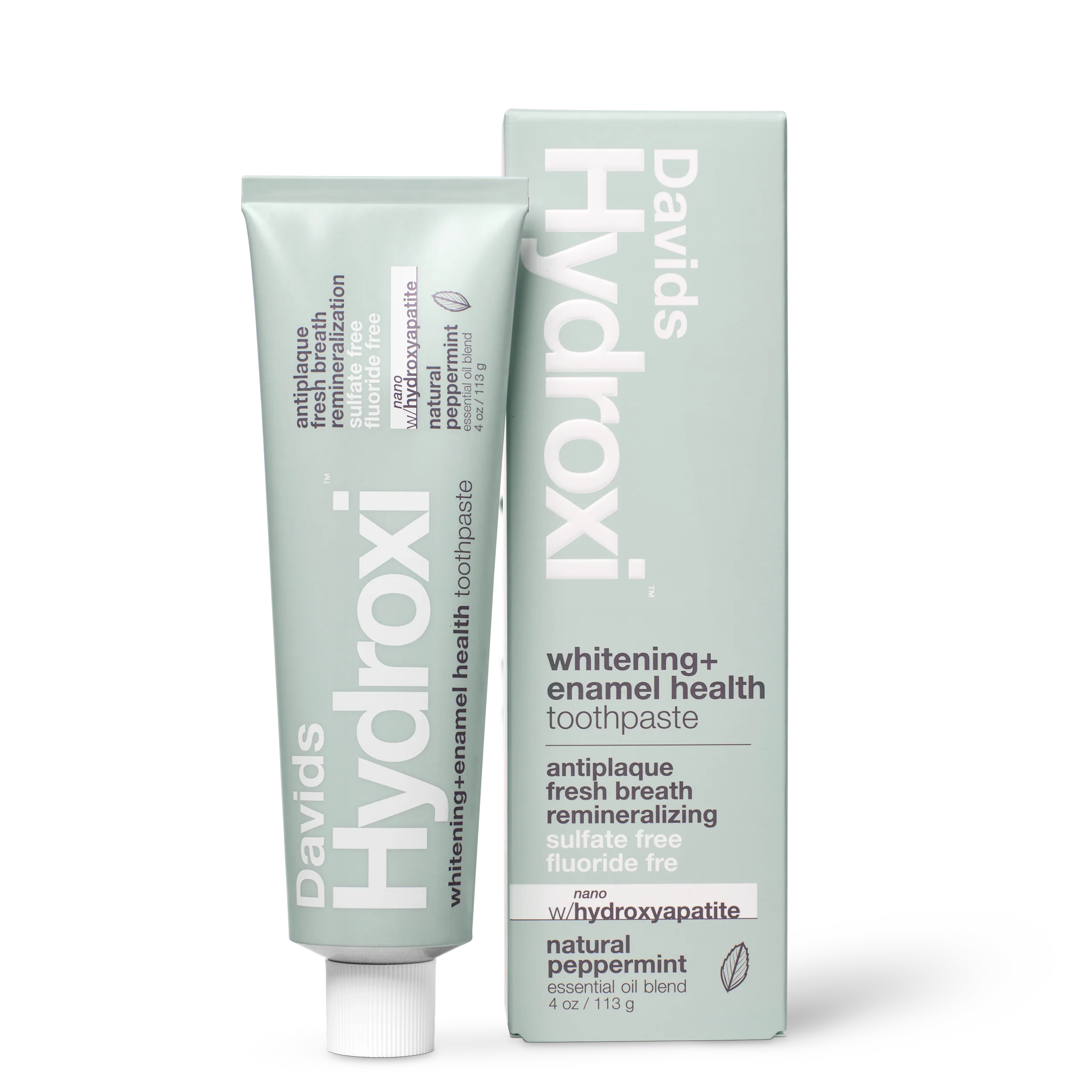 Davids Hydroxi™ whitening+enamel health nano hydroxyapatite premium toothpaste / peppermint