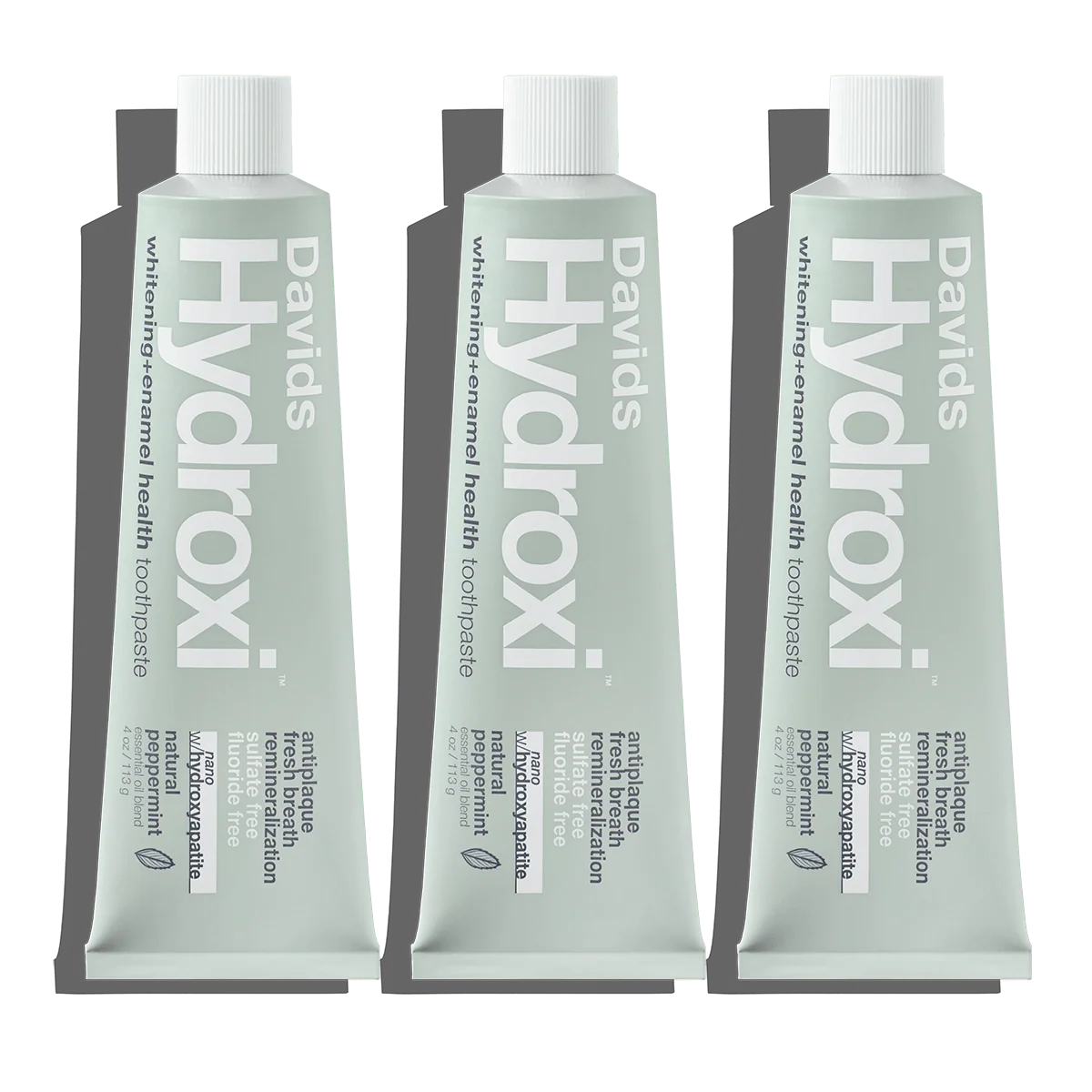 Davids Hydroxi™ whitening+enamel health nano hydroxyapatite premium toothpaste / peppermint