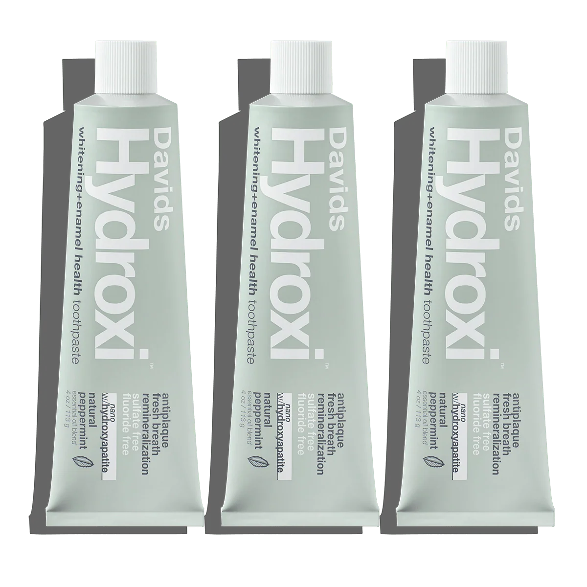 Davids Hydroxi™ whitening+enamel health nano hydroxyapatite premium toothpaste / peppermint