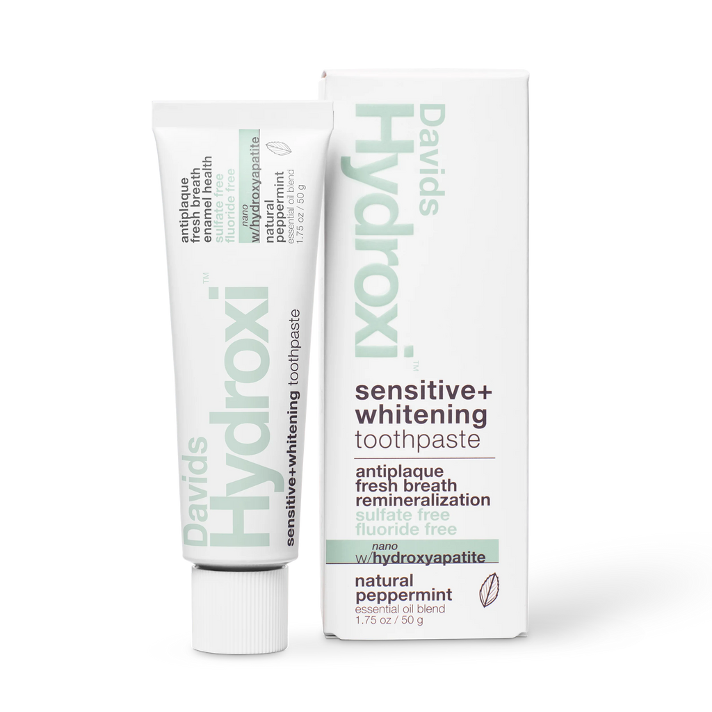 Davids Hydroxi™ travel size premium toothpaste / sensitive+whitening nano-hydroxyapatite / peppermint / 1.75 oz