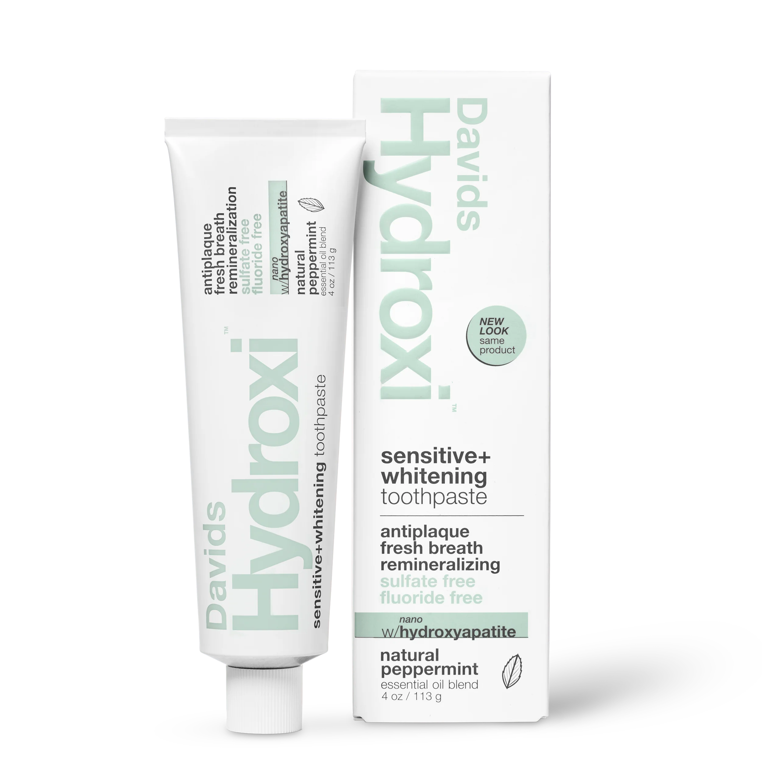 Davids Hydroxi™ sensitive+whitening nano hydroxyapatite premium toothpaste / peppermint