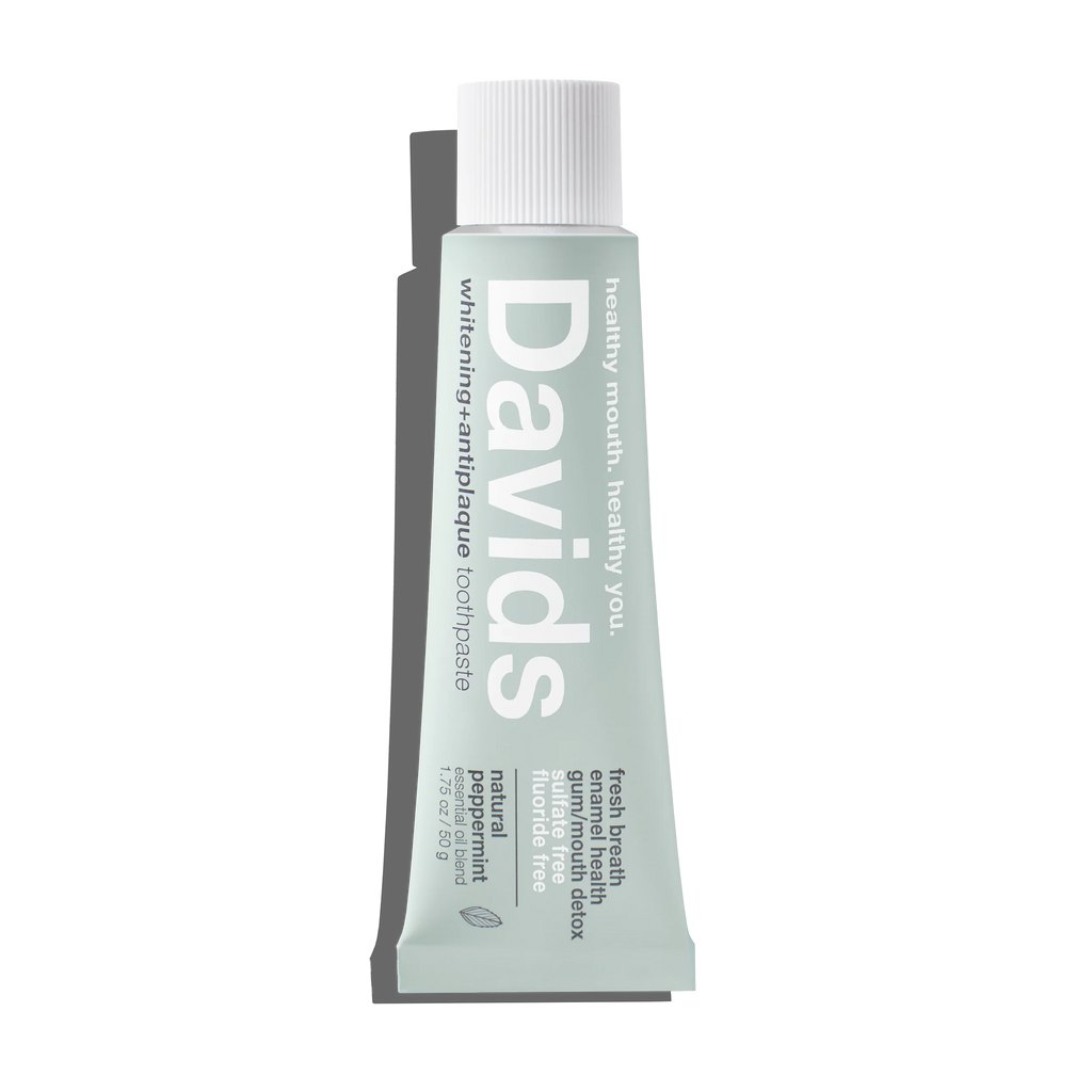 Davids travel size premium toothpaste / peppermint / 1.75 oz