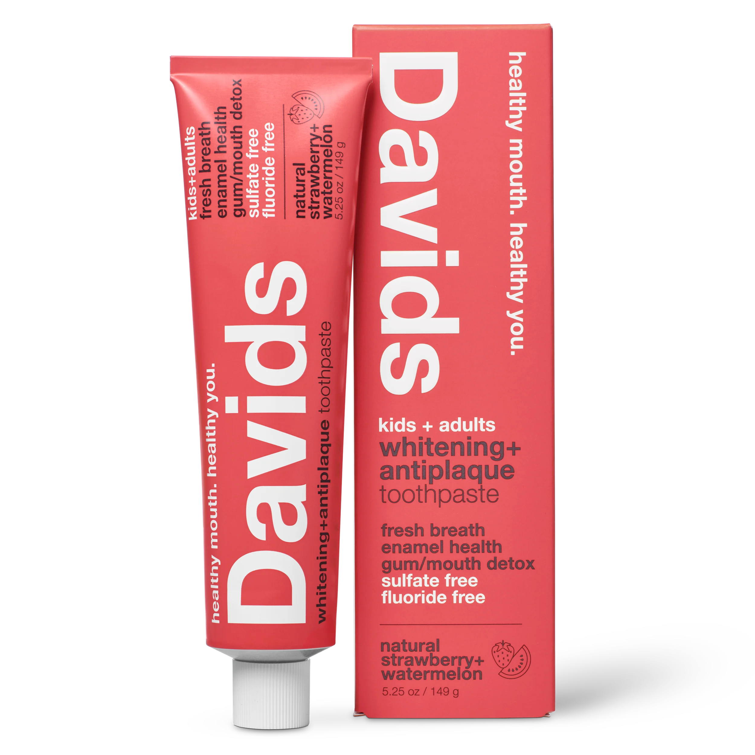 Davids kids + adults premium toothpaste  /  strawberry watermelon