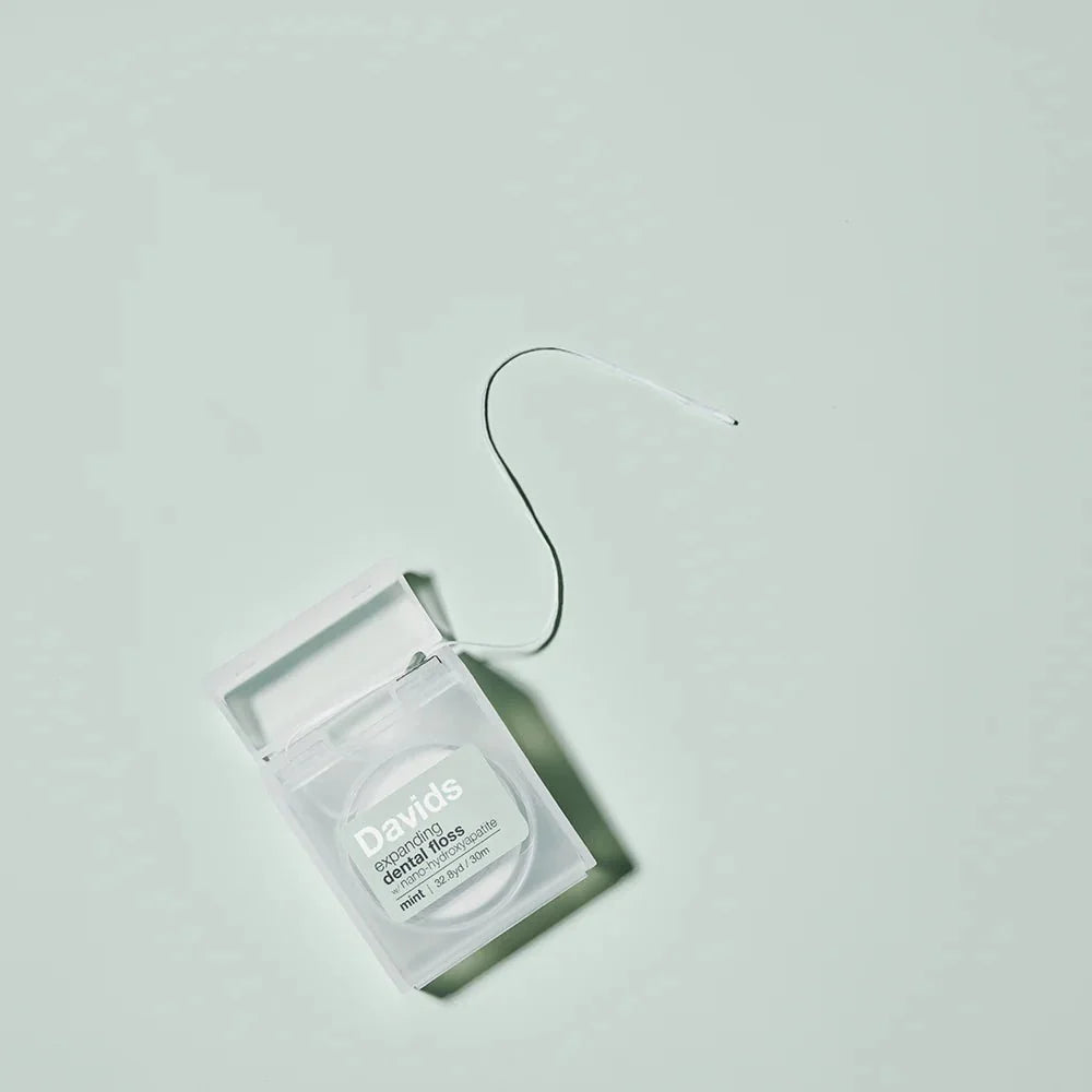 Davids Hydroxi™ expanding dental floss / refillable dispenser / mint /  30m