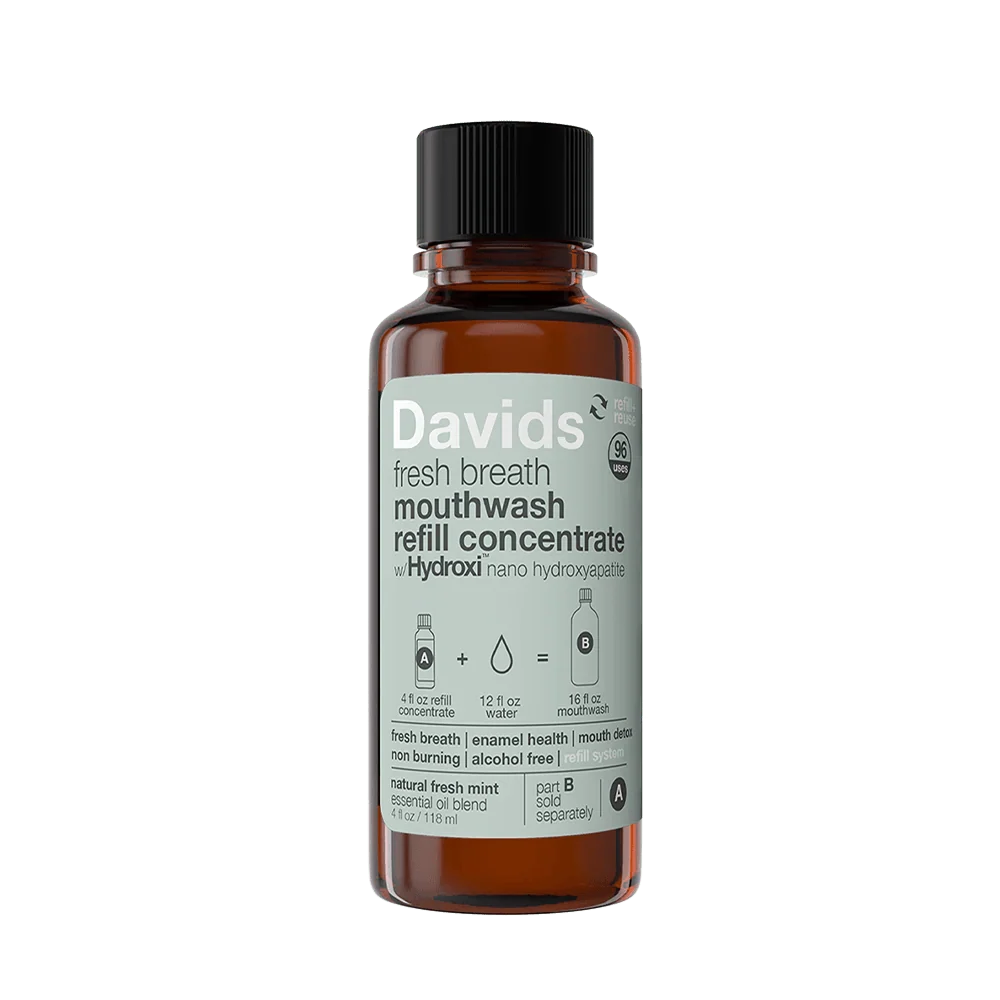 Davids Hydroxi™ fresh breath mouthwash / natural fresh mint / refill concentrate