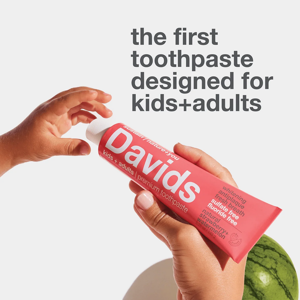 Davids kids + adults premium toothpaste  /  strawberry watermelon