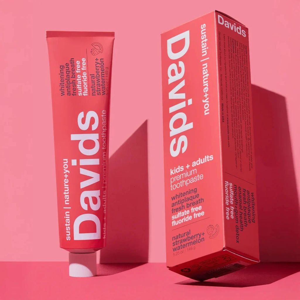 Davids kids + adults premium toothpaste  /  strawberry watermelon