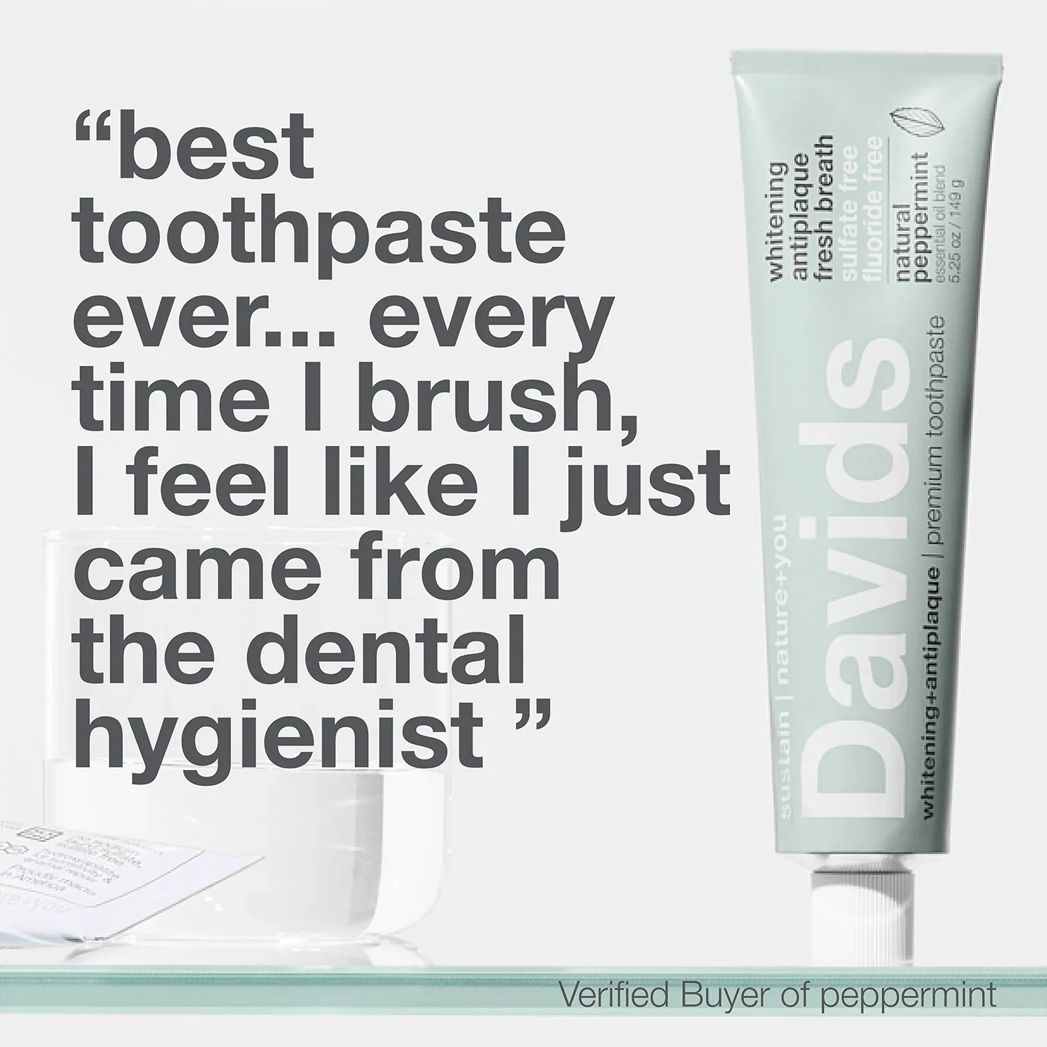 Davids premium toothpaste  /  peppermint