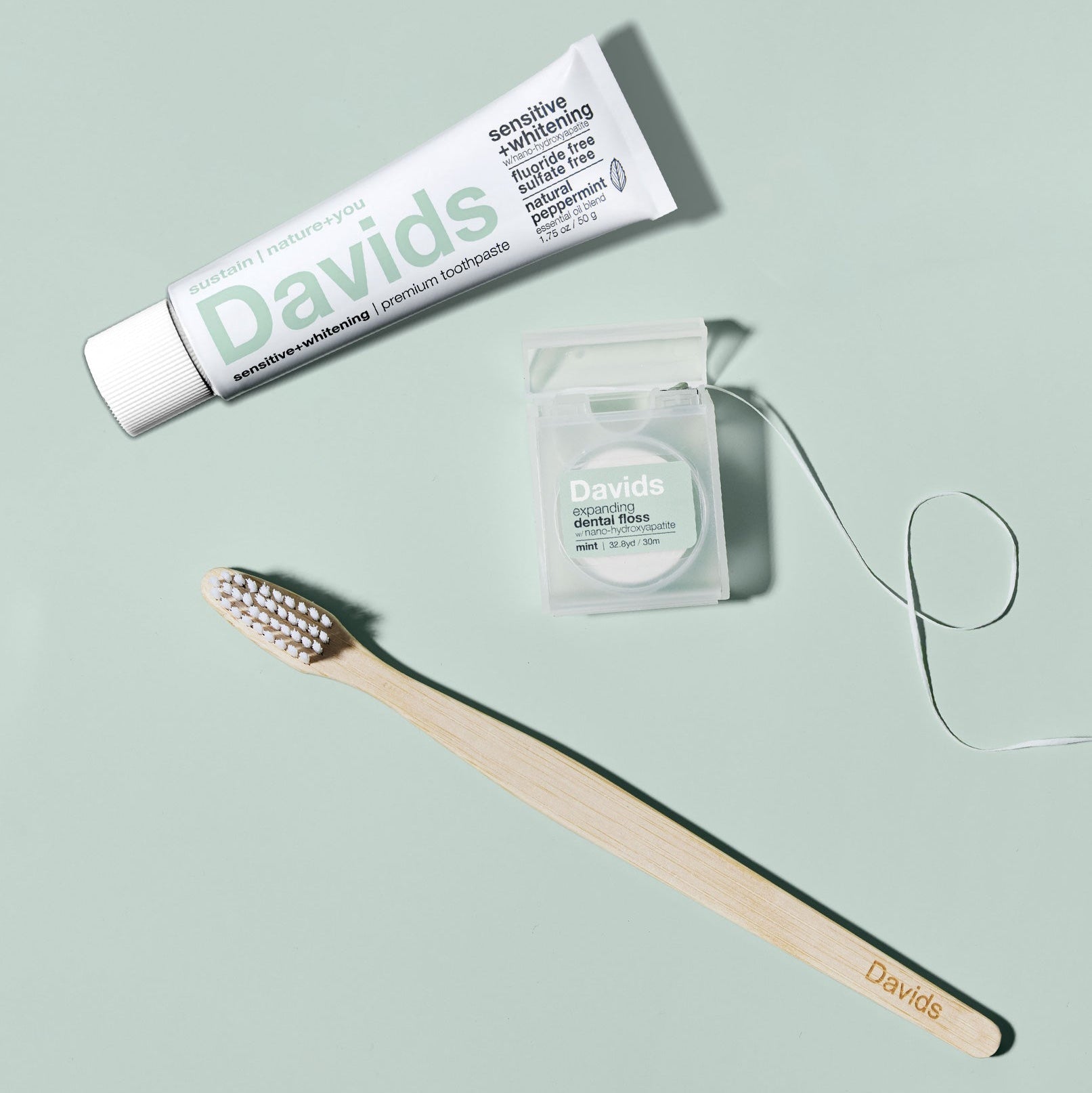 Hydroxi™ Travel Bundle / nano hydroxyapatite toothpaste. floss + toothbrush