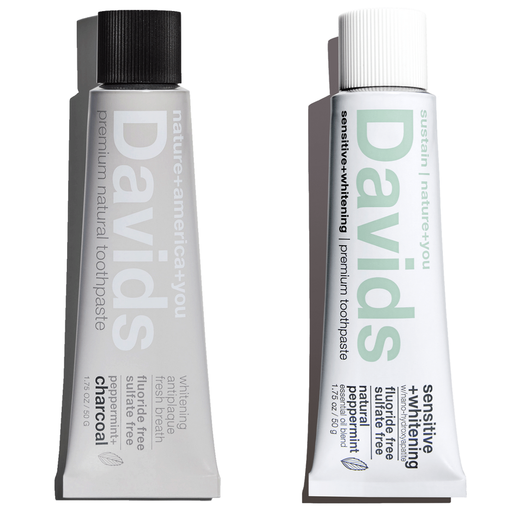 Davids travel size premium toothpaste / duo / 1.75 oz