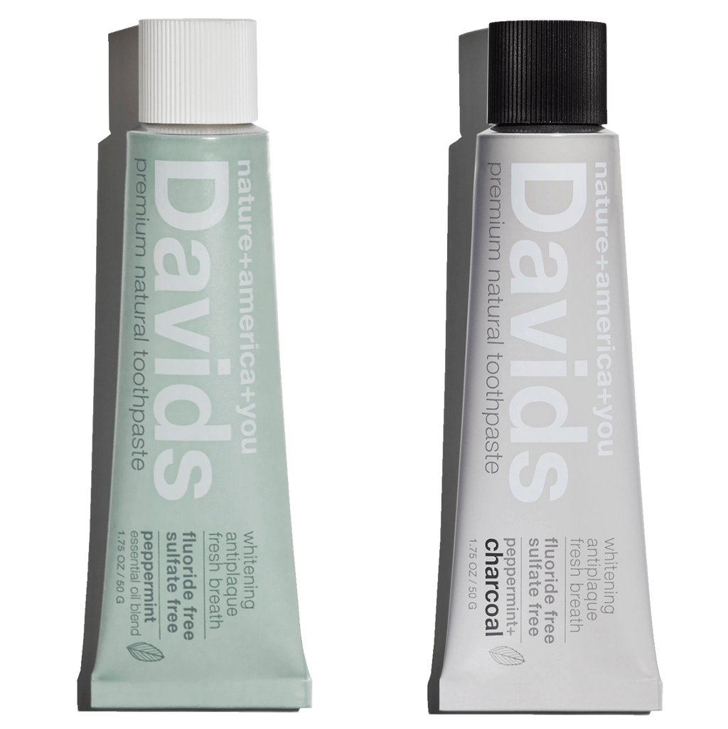 Davids travel size premium toothpaste / duo / 1.75 oz