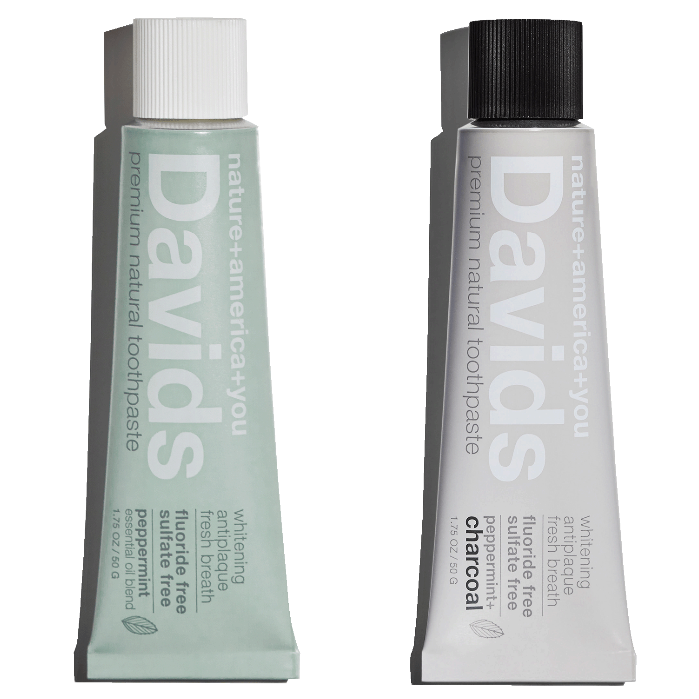 Davids travel size premium toothpaste / duo / 1.75 oz